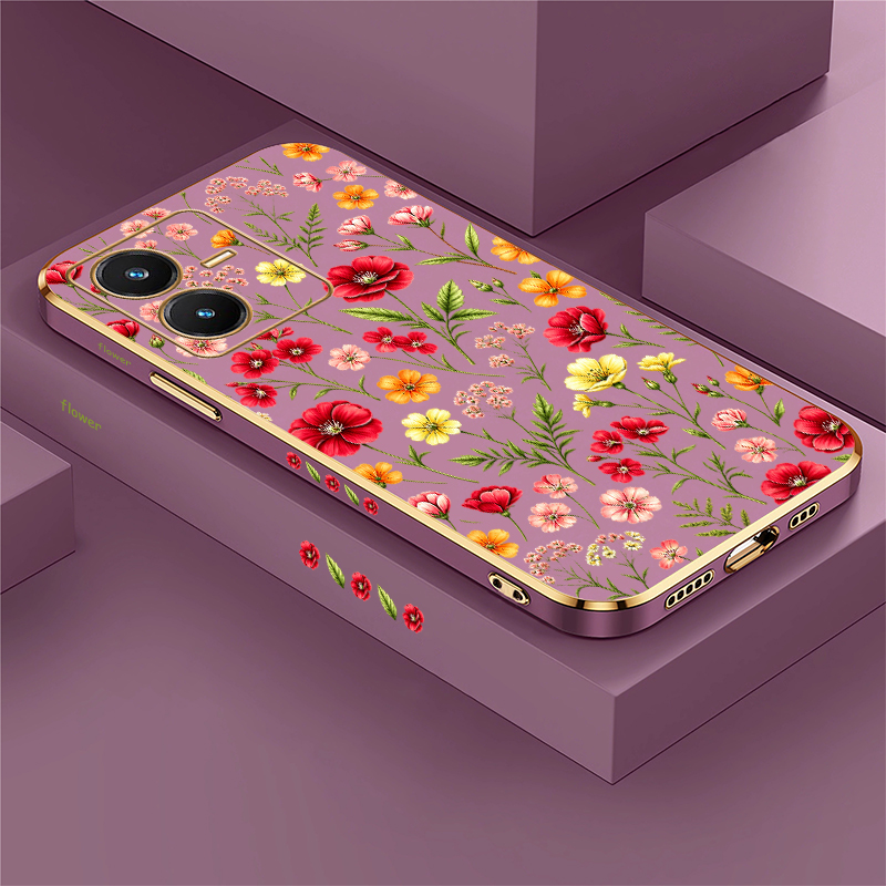 Vivo V40 - Custodia con Motivo Floreale Carino per