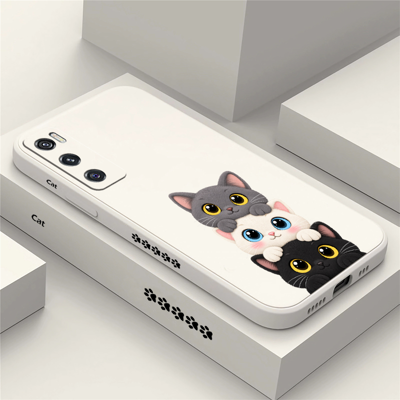 Vivo V40 - Custodia per telefono con simpatici gatti