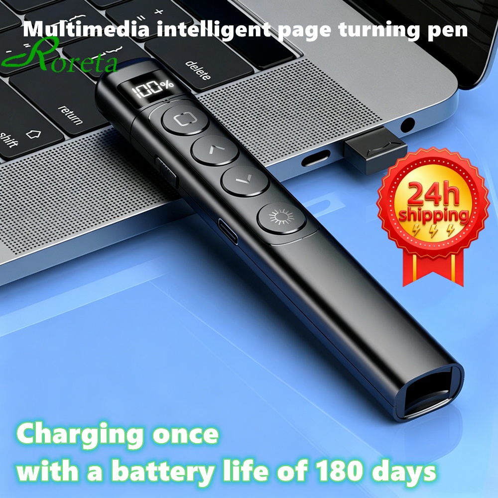 Laser Pointer Presenter - Penna per Presentazioni Wireless, Telecomando Ricaricabile
