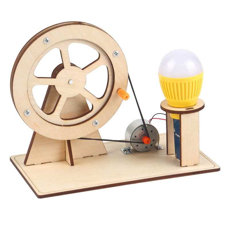 Electronics Gadgets For Kids - Generatore manuale in legno Giocattolo scientifico