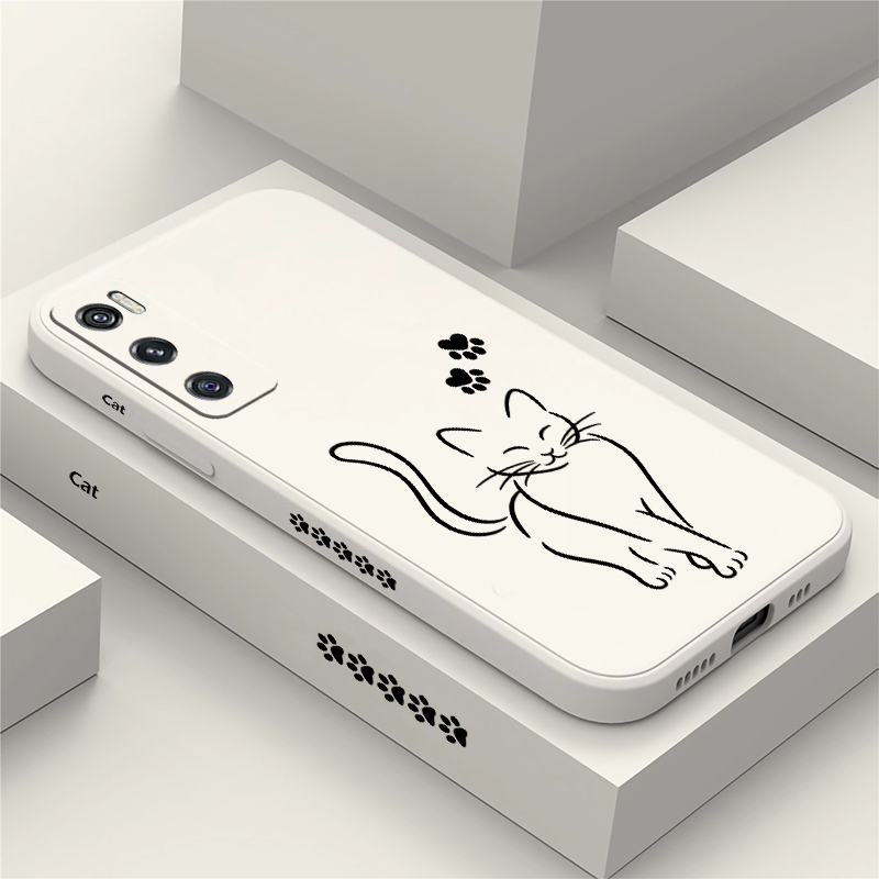 Vivo V40 - Custodia per telefono nera con motivo