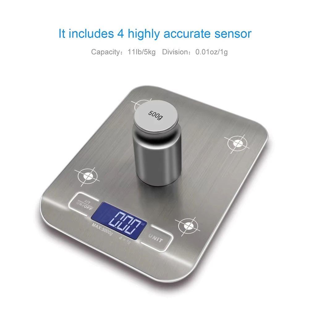 10kg 5kg/1g Bilancia da cucina - Unique Electronics Gadgets recensione e prezzo